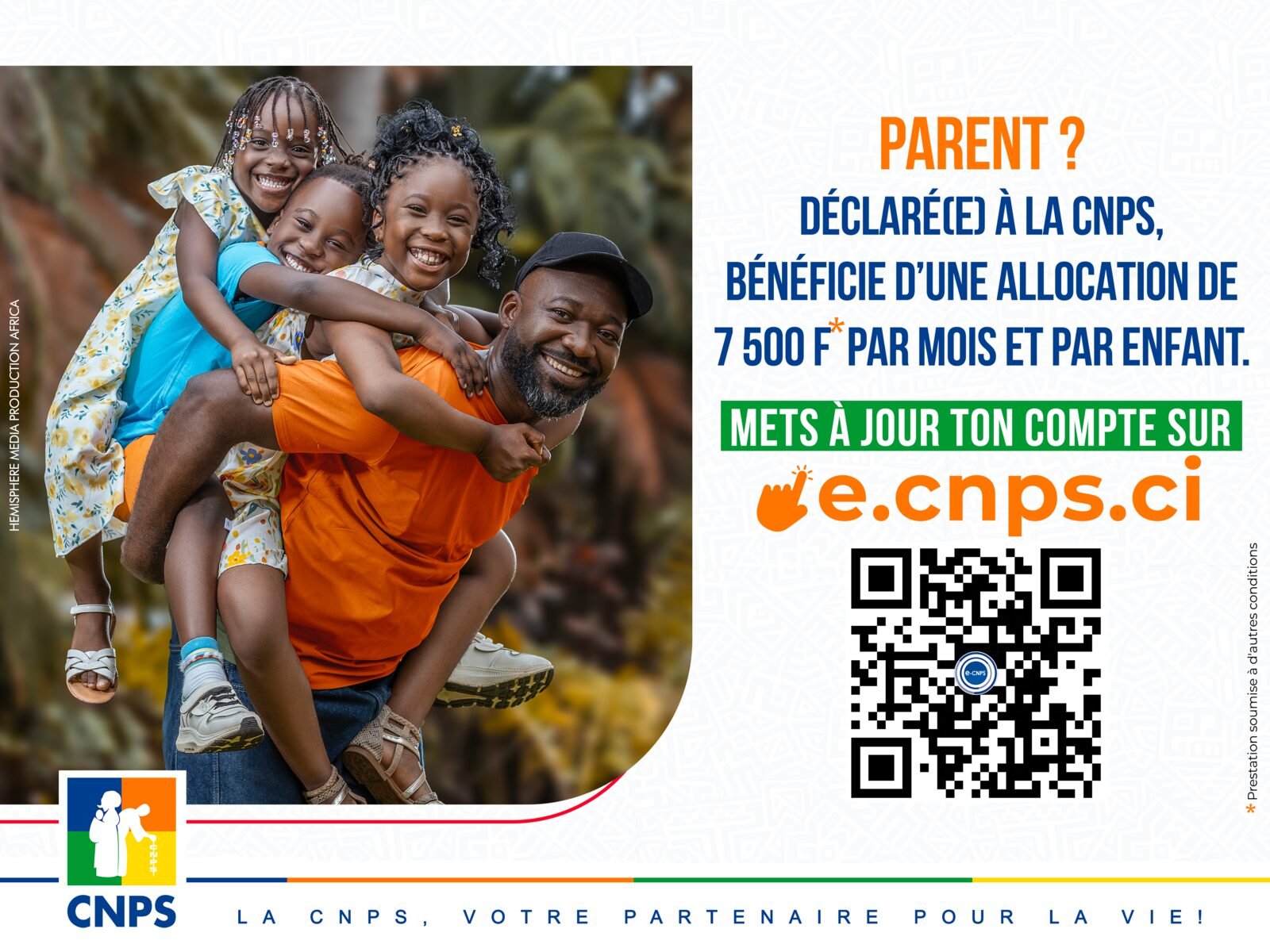 Visuel 12m² Régime Salarié CNPS — allocations familiales