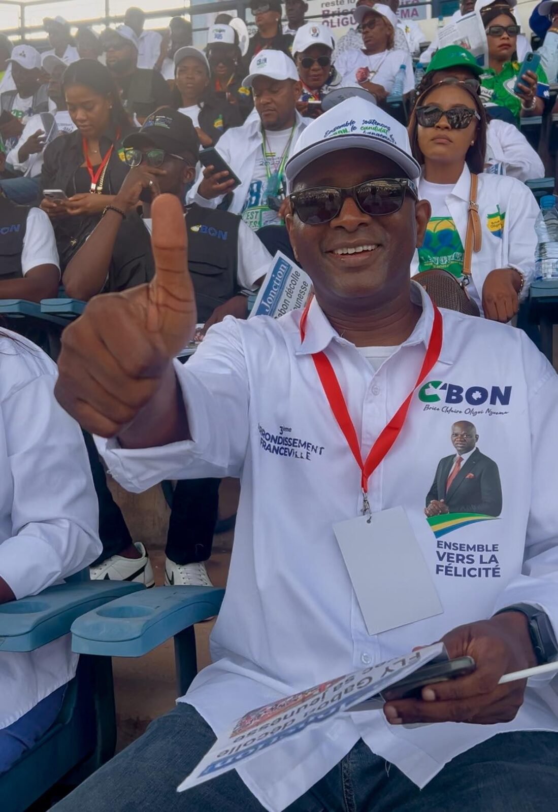Visuel de campagne électorale Gabon 2024